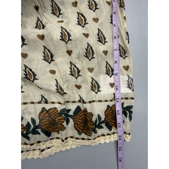 FARM Rio Ainika Cotton Floral Blouse.Beige Cream. Sz XS $198. NWOT - Picture 7 of 16